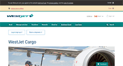 Desktop Screenshot of cargo.westjet.com